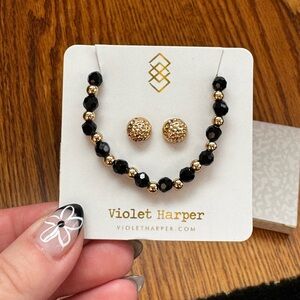 Violet Harper - Beaded Bracelet/Earrings Set